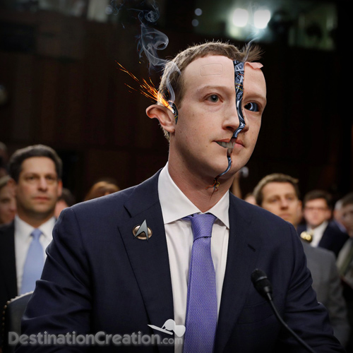Zuckerberg Robot during Congressional Hearing 2018